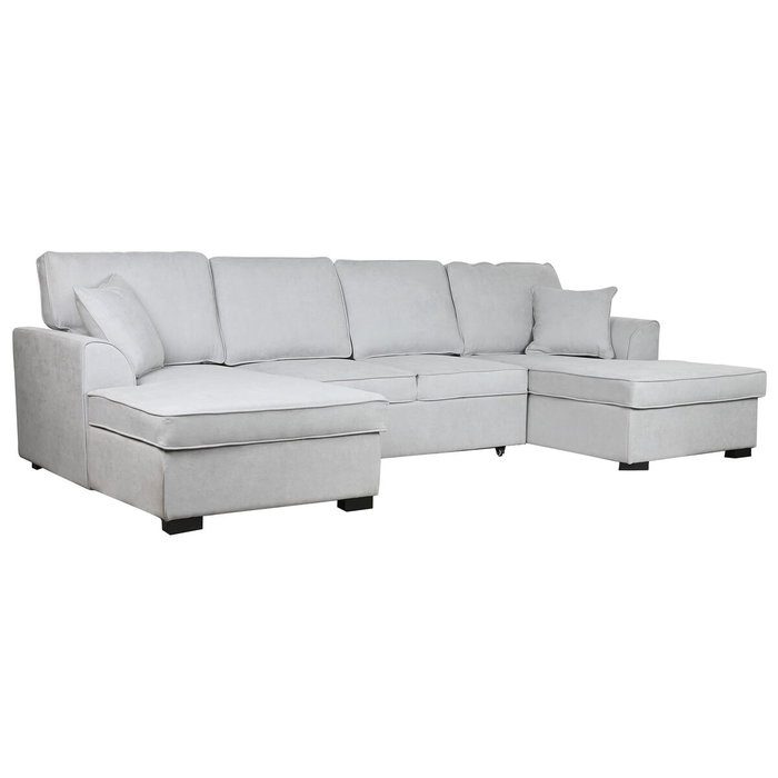DKD Home Decor Sofá Cama Gris Poliéster