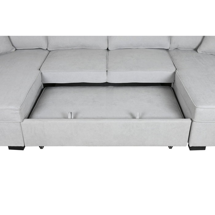 DKD Home Decor Sofá Cama Gris Poliéster