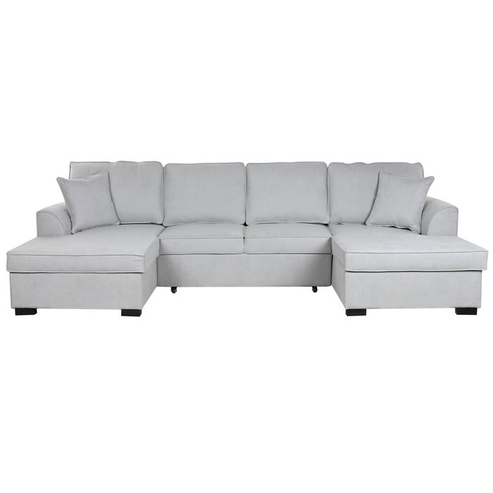 DKD Home Decor Sofá Cama Gris Poliéster