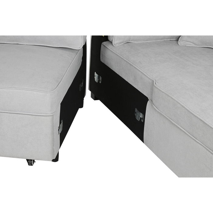 DKD Home Decor Sofá Cama Gris Poliéster