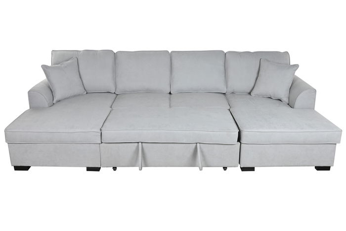 DKD Home Decor Sofá Cama Gris 154 x 92 x 298 cm