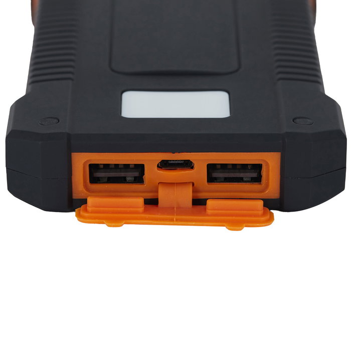 Be Mix Cargador Batería Solar 5000 mAh con 2 Puertos USB y Linterna Integrada