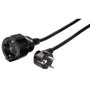 Hama Cable de extensión Schuko 10m Negro