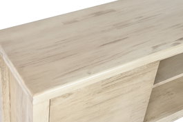 DKD Home Decor Mueble TV Tropical Natural Acacia 160x55x42 cm