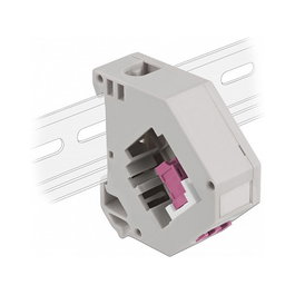 DeLOCK Adaptador de carril DIN Keystone LC Duplex hembra a LC Duplex hembra violeta