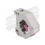 DeLOCK Adaptador de carril DIN Keystone LC Duplex hembra a LC Duplex hembra violeta