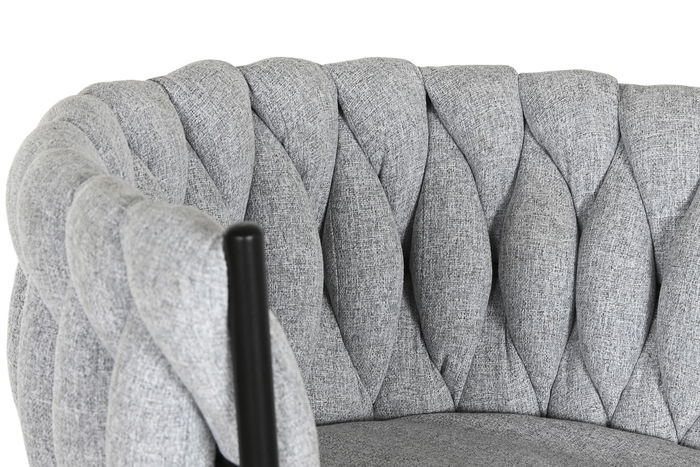 DKD Home Decor Taburete Moderno Gris Poliester Metal Trenzado 47 x 44 x 104 cm (2 Unidades)