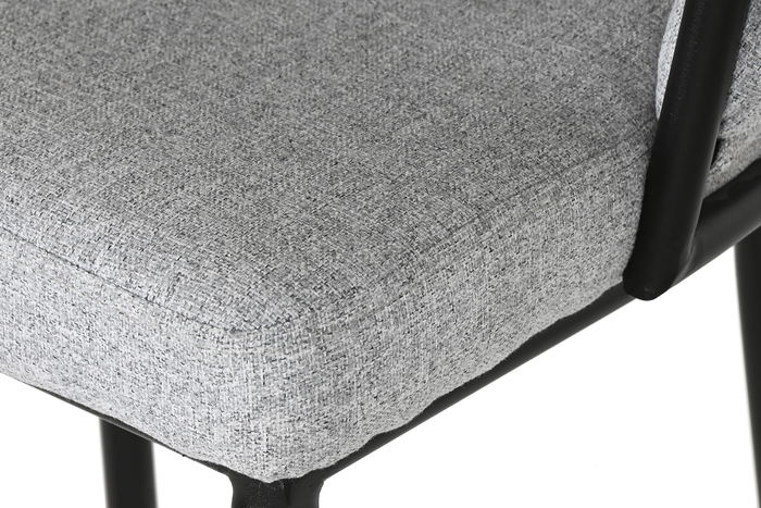 DKD Home Decor Taburete Moderno Gris Poliester Metal Trenzado 47 x 44 x 104 cm (2 Unidades)