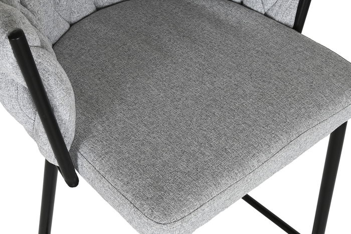 DKD Home Decor Taburete Moderno Gris Poliester Metal Trenzado 47 x 44 x 104 cm (2 Unidades)