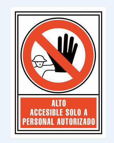 ARCHIVO 2000 Señal de prohibición Alto: Accesible sólo a personal autorizado Rojo