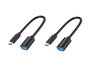 Conceptronic Pack de 2 Adaptadores USB-C Macho a USB-A 3.0 Hembra 20cm ABBY11B