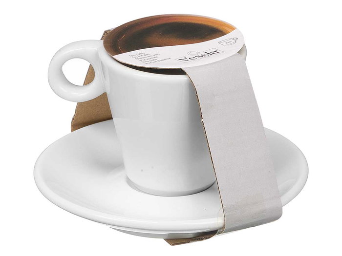 VESSIA Taza de café boca ancha 90ml Blanco, Pack de 36 unidades VESSIA Taza de café boca ancha 90ml Blanco, Pack de 36 unidades