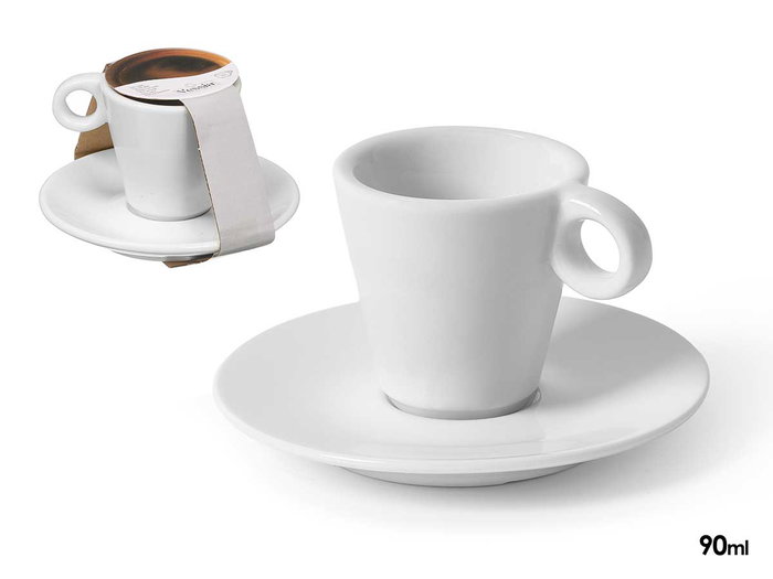 VESSIA Taza de café boca ancha 90ml Blanco, Pack de 36 unidades VESSIA Taza de café boca ancha 90ml Blanco, Pack de 36 unidades
