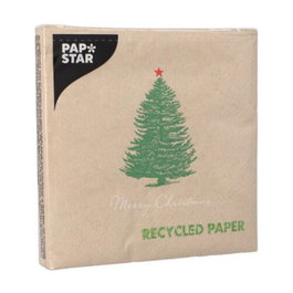 PAPSTAR Servilletas Christmastree with Star 20 St.