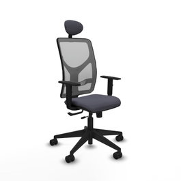 PIQUERAS Y CRESPO Silla de oficina Motilla Gris con mecanismo Sincro/Traslack