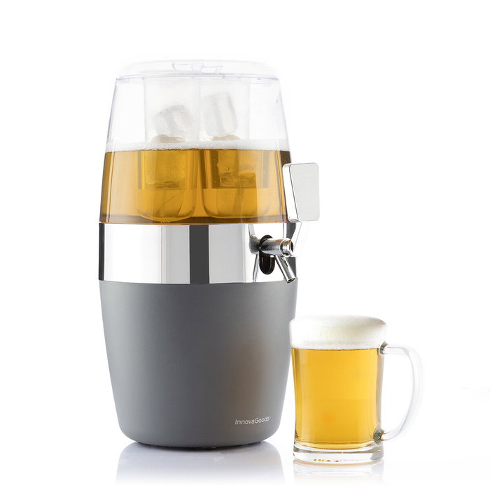 Pack Dispensador de Cerveza Refrigerante InnovaGoods y 2 Gafas de Sol Enrollables Sunfold Spain Red