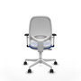 PIQUERAS Y CRESPO Silla de oficina Cilanco con mecanismo Sincro, Azul y Blanco