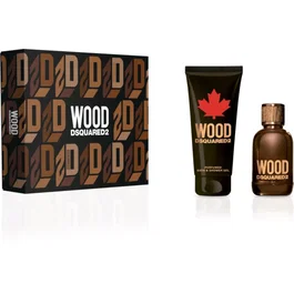 Dsquared 2 Green Wood Set para Hombre con Eau De Toilette y Gel de Ducha 2-en-1