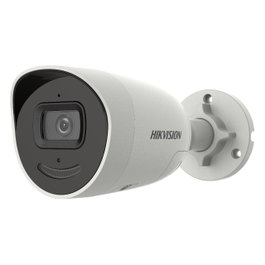 Hikvision DS-2CD2046G2-IU/SL Cámara de Seguridad IP Exterior 4MP Bullet IR, Visión Nocturna 40m, PoE, Lente 2.8mm, Ángulo 103°, Español, Certificaciones CE/FCC