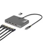 StarTech.com QUAD-USB-HDMI-ADAPT Replicador de Puertos USB-C a 4x HDMI Gris