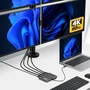 StarTech Adaptador USB-C a 4x HDMI 4K 60Hz con PD 140W Gris