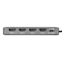 StarTech Adaptador USB-C a 4x HDMI 4K 60Hz con PD 140W Gris