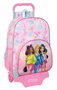 Mochila Escolar con Ruedas Barbie Painterly Rosa Azul cielo 33 x 42 x 14 cm
