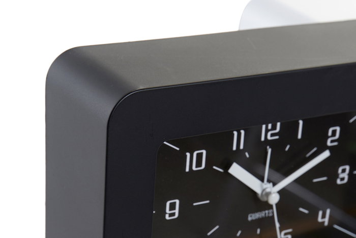 DKD Home Decor Reloj Despertador de PVC Surtido Blanco y Negro