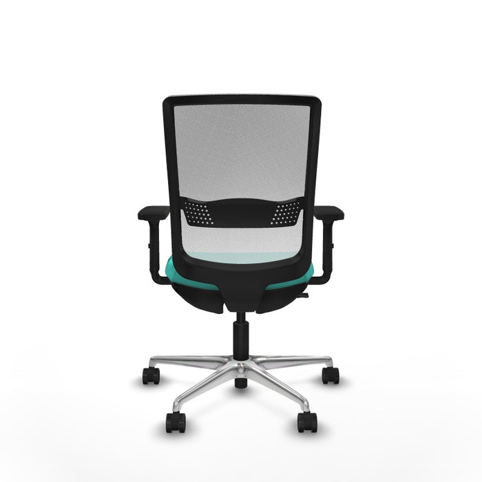 PIQUERAS Y CRESPO Silla de oficina Haches con mecanismo Sincro/Traslack, Turquesa y Blanco