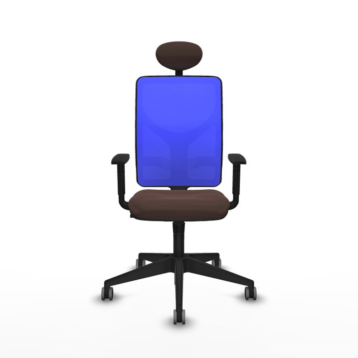 PIQUERAS Y CRESPO Silla de oficina Motilla con mecanismo Sincro, Marrón oscuro y Azul PIQUERAS Y CRESPO Silla de oficina Motilla con mecanismo Sincro, Marrón oscuro y Azul