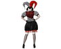Disfraz Arlequín Blanco Y Negro Con Gorro Para Mujer Adulto Halloween Circo Comedia Del Arte XS-S
