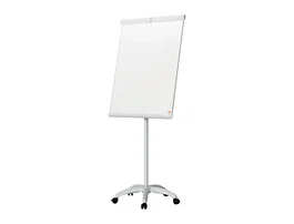 Nobo Pizarra de conferencia ecolabel Premium Plus, blanca, acero lacado magnético, móvil, 700x1860x700 mm