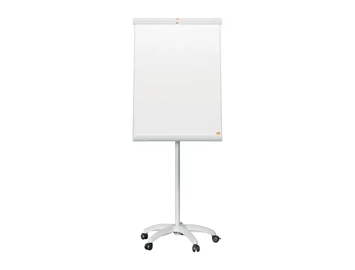 Nobo Pizarra de conferencia ecolabel Premium Plus, blanca, acero lacado magnético, móvil, 700x1860x700 mm