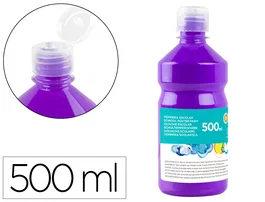 Liderpapel Tempera Liquida Escolar Superlavable 500 ml Violeta Colores Brillantes Cierre Seguridad