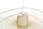 DKD Home Decor Lámpara Techo Urban Natural Blanco 100 x 32 x 100 cm Bambú Poliéster