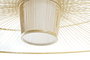 DKD Home Decor Lámpara Techo Urban Natural Blanco 100 x 32 x 100 cm Bambú Poliéster