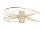 DKD Home Decor Lámpara de Techo Bambú y Poliéster Natural 100x100x32 cm
