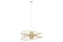 DKD Home Decor Lámpara Techo Urban Natural Blanco 100 x 32 x 100 cm Bambú Poliéster