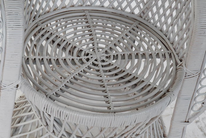 DKD Home Decor Sillón Balines Emmanuele Blanco Ratan 97 x 66 x 144 cm
