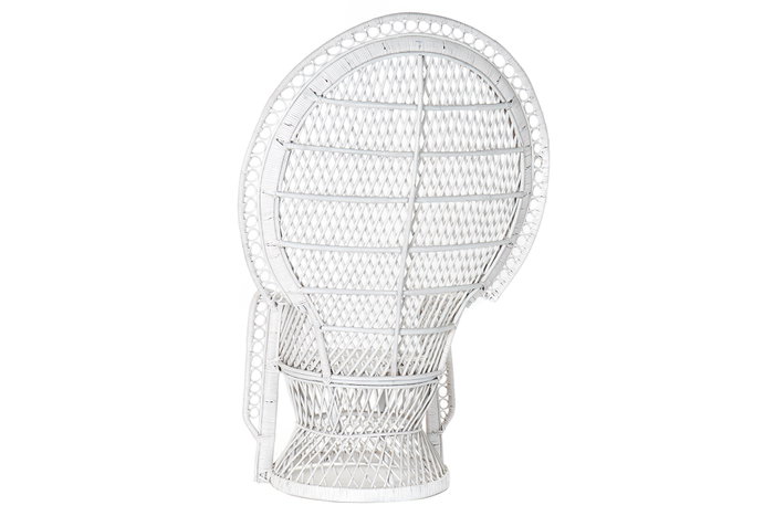 DKD Home Decor Sillón Balines Emmanuele Blanco Ratan 97 x 66 x 144 cm