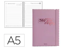 Liderpapel Agenda Oficina Cloudy 2027 Día Página A5 Malva
