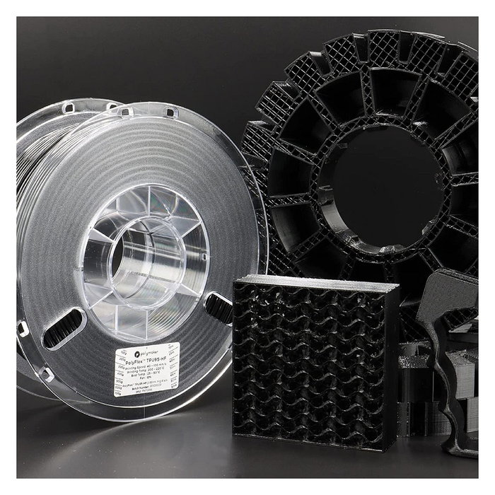 Polmask Filamento TPU-95A 1.75mm High-Speed Negro 1kg