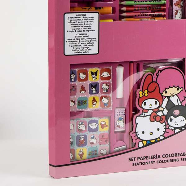 Cerdá Set Papelería Coloreable Caja Hello Kitty 26.7 x 45.3 x 3.0 cm