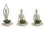 DKD Home Decor Planta Resina PE 14x12x25,5 Surtido de 3