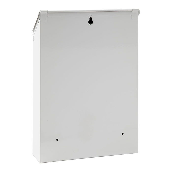 Arregui Buzón Civic Exterior Individual Pequeño S (A5), Acero Galvanizado Lacado Blanco con Tejadillo, 21.6 x 8 x 30 cm