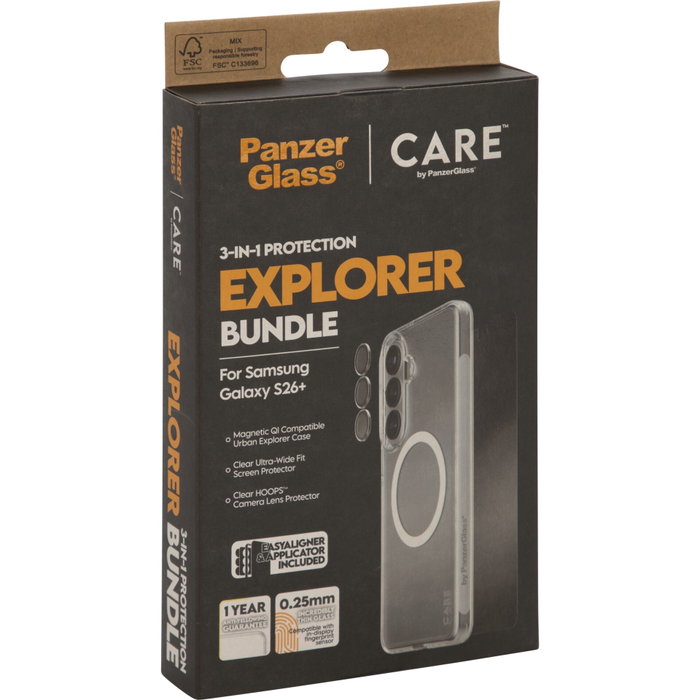 PanzerGlass CARE 3-in-1 para Samsung Galaxy S26+ PanzerGlass CARE 3-in-1 para Samsung Galaxy S26+