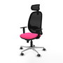 PIQUERAS Y CRESPO Silla de oficina Cilanco con mecanismo Sincro, Rosa y Negro
