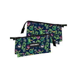 Toybags Estuche Triple Minecraft Personajes 10 x 23 x 4 cm - Textil, Edad 7+ años, Idioma Español