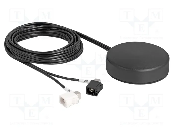 DeLOCK 90771 Antena GNSS 4G Omnidireccional con Conector FAKRA A/B y Cable de 2,2 m