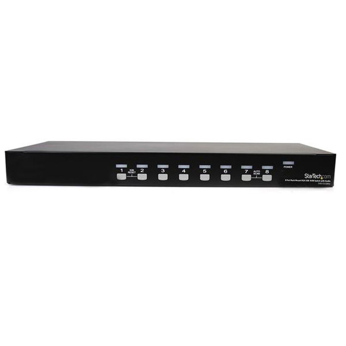 StarTech.com Conmutador KVM de 8 Puertos VGA, USB 2.0 y Audio, 1U Rack